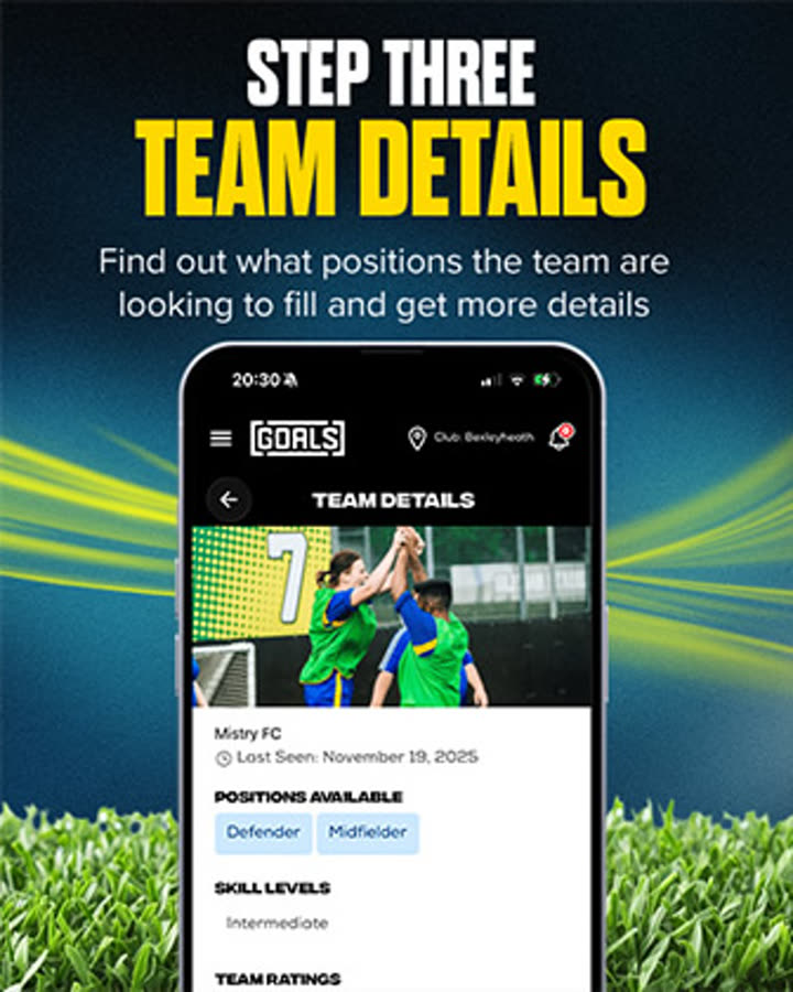 Find a team — step 4