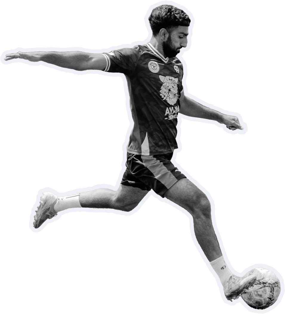 Two players contesting the ball